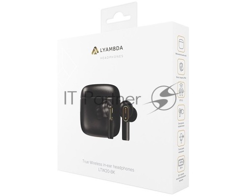 Беспроводные внутриканальные наушники Lyambda True Wireless LTW20-BK Черный