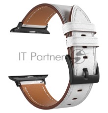 Кожаный ремешок для Apple Watch 42/44/45 mm LYAMBDA NEMBUS LWA-41-44-WH White