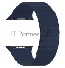 Кожаный ремешок для Apple Watch 42/44 mm LYAMBDA POLLUX DSP-24-44-DB Dark Blue