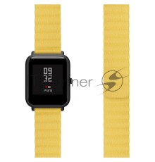 Универсальный кожаный ремешок для часов 22 mm LYAMBDA POLLUX DSP-15-22-YL Yellow