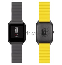 Универсальный силиконовый ремешок для часов 22 mm LYAMBDA ACRUX DSJ-32-22-GY Grey/Yellow