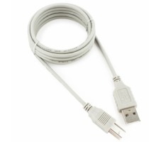 Кабель USB2.0 Cablexpert AM/BM, медь, Pro, 1.8м, серый, пакет (CC-USB2-AMBM-6-N)