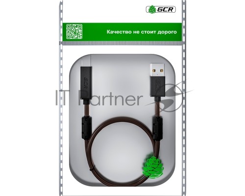 Кабель GCR PROF 2.0m USB 2.0, AM/BM, черно-прозрачный, ферритовые кольца, 28/24 AWG, экран, армированный, морозостойкий, GCR-50603 Кабель GCR PROF 2.0m USB 2.0, AM/BM, черно-прозрачный, ферритовые кольца, 28/24 AWG, экран, армированный, морозостойкий, GCR-50603
