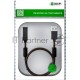 Кабель GCR PROF 2.0m USB 2.0, AM/BM, черно-прозрачный, ферритовые кольца, 28/24 AWG, экран, армированный, морозостойкий, GCR-50603