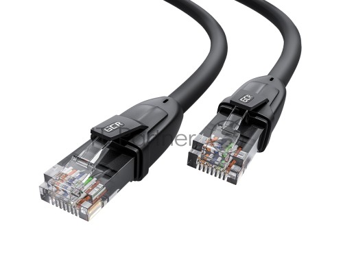 Патч-корд GCR прямой 2.0m UTP кат.6, черный, 24 AWG, ethernet high speed, RJ45, T568B, GCR-52528 Патч-корд GCR прямой 2.0m UTP кат.6, черный, 24 AWG, ethernet high speed, RJ45, T568B, GCR-52528