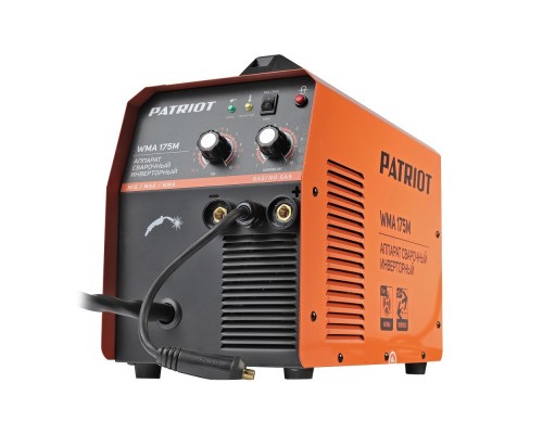 [Сварочное оборудование, Инверторы] PATRIOT WMA 175M MIG/MAG/MMA Полуавтомат сварочный инверторный [605302150] { стальной и флюсовой проволокой 0.6/0.8 мм, сварка электродом (MMA) до 4мм, сварочный ток в режиме MIG: 40-170А }