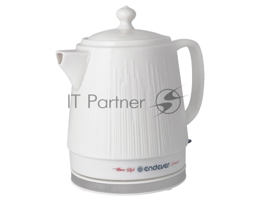 Чайник электрический Endever KR-450C 1200 Вт, емкость 1,4 л, белый, керамический