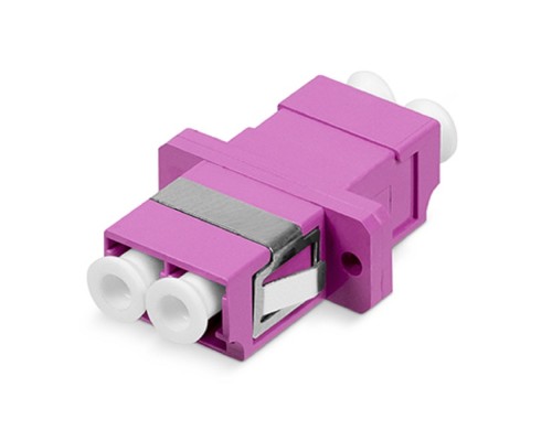 [Cabeus Разъемы, Проходные адаптеры, Вставки] Cabeus DLC-DLC-MM-OM4 Проходной соединитель LC-LC duplex, MM-OM4(для многомодового кабеля), корпус пластмассовый (SC Adapter Simplex dimension)