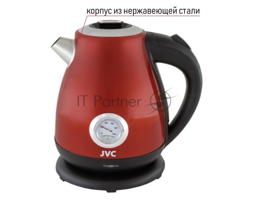 Чайник электрический JVC JK-KE1717 red, объем 1,7л, максимальная мощность 2200 Вт