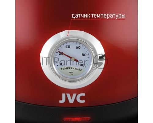 Чайник электрический JVC JK-KE1717 red, объем 1,7л, максимальная мощность 2200 Вт