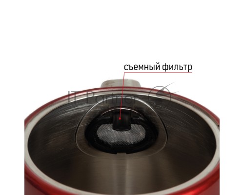 Чайник электрический JVC JK-KE1717 red, объем 1,7л, максимальная мощность 2200 Вт