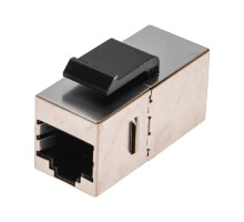 Rexant (02-0102) Адаптер проходной формата Keystone, Jack RJ-45(8P8C), FTP, CAT 5e PRO