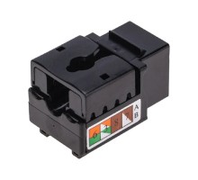 Rexant (02-0255) Модуль вставка Keystone, UTP неэкранированный, CAT 6, тип 90 градусов, Dual IDC, черный PRO