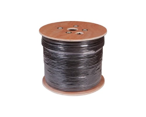 [Неэкранированная витая пара (бухты)] Rexant (01-1121-R) Кабель витая пара U/UTP, CAT 5е, PE, 10PR, 24AWG, OUTDOOR, SOLID, черный, 305м, РФ