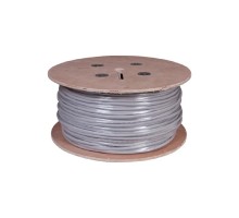 Rexant (01-1012-R) Кабель витая пара U/UTP, CAT 5е, PVC, 16PR, 24AWG, INDOOR, SOLID, серый, 305м, РФ