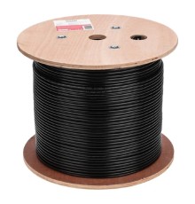 Rexant (01-0058) Кабель витая пара U/UTP, CAT 6, PE, 4PR, 23AWG, OUTDOOR, SOLID, черный, 305м
