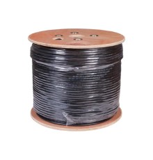 Rexant (01-1204-R) Кабель витая пара F/UTP, CAT 5е, PE, 10PR, 24AWG, OUTDOOR, SOLID, черный, 305м