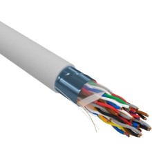 Rexant (01-1201-R) Кабель витая пара F/UTP, CAT 5е, PVC, 25PR, 24AWG, INDOOR, SOLID, серый, 305м, РФ