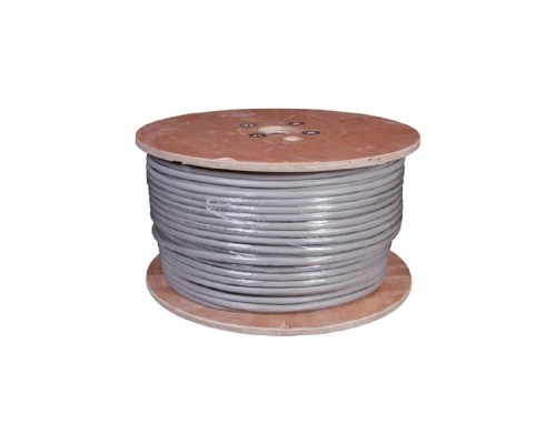 [Экранированная витая пара FTP (бухты)] Rexant (01-1206-R) Кабель витая пара F/UTP, CAT 5е, ZH нг(А)-HF (LSZH), 25PR, 24AWG, INDOOR, SOLID, серый, 305м, РФ