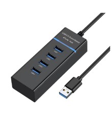 Bion USB 3.0 концентратор, 4 порта. Поддержка Plug&Play. Длина провода 50 (± 3) см. LED-подсветка [BXP-A-USBA-MULTI-04]