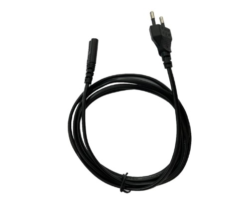 [Кабели силовые] Bion Кабель питания 1.8м, Евровилка с заземлением Schuko-C7 (2-pin), 0.75мм, 10А, черный [BXP-PC-386-VDE]