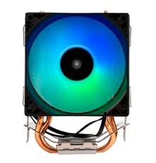 Кулер Eurocase 2P90 {ARGB LGA115X/1366/1200/2011/2066/1700/AM3/AM4 90mm fan, 1800rpm, 65Вт, 28CFM, 26.5dBA, 3-pin} with retail box