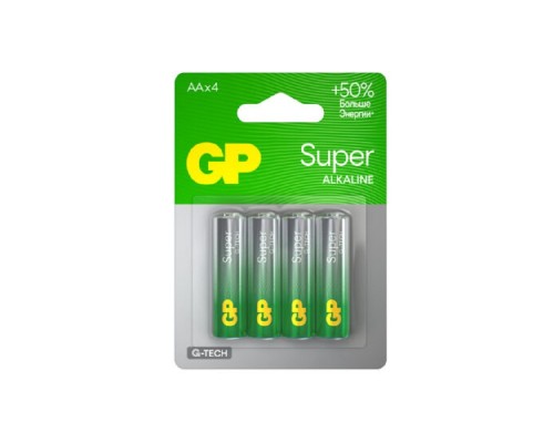 [Батарейка] GP 15AA21-2CRSBC4 40/320 Super Alkaline G-Tech (4 шт. в уп-ке)