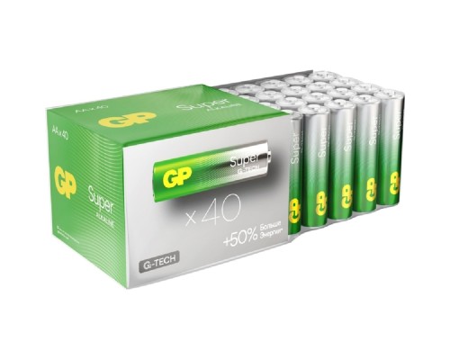 [Батарейка] GP 15AA21-2CRSWC40 240/720 Super Alkaline G-Tech (40 шт. в уп-ке) 
