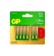 GP 24AUA214/2-2CRSBC6 72/720 Ultra Alkaline G-Tech 24А ААА - 4+2 шт. на промо-блистере (6 шт. в уп-ке) 