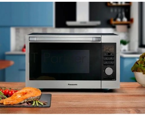 Микроволновая печь Panasonic NN-C69MSZPE нержавеющая сталь/черный 30л 1000Вт поворотный механизм, кнопки