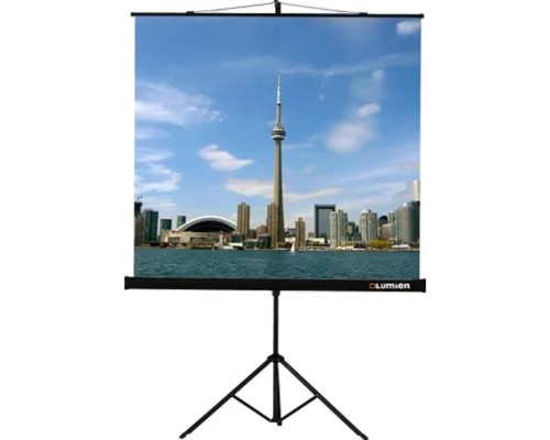 [Экраны LUMIEN] Экран на треноге Lumien 220x220см Eco View LEV-100109 1:1 напольный рулонный