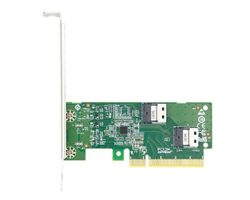 [Сетевое оборудование] Lr-Link LRNV9F12 PCIe x8 to Two SlimSAS SFF-8654 4i Adapter, Up to 2* PCIe 4.0 U.2 NVMe SSD, PCIe 4.0 x 8
