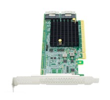 Lr-Link LRNV9F24 PCIe x16 to Two SlimSAS SFF-8654 8i Retimer Adapter, Support up to 4 NVMe SSDs