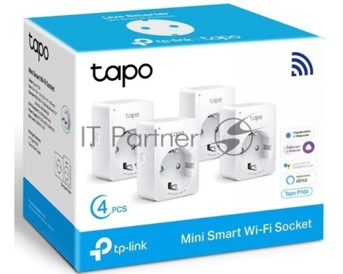Умная розетка Mini Smart 2.4 GHz Wi-Fi Socket, 4 units, 220-240 V, Max Load 10 A, Bluetooth 4.2 (onboarding only)