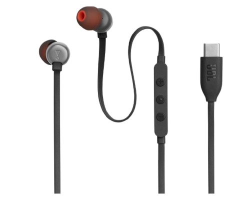 [Наушники] Гарнитура внутриканальные JBL Tune 310C черный проводные в ушной раковине (JBLT310CBLK)