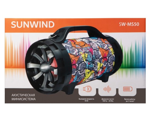 Минисистема SunWind SW-MS50 черный 45Вт FM USB BT SD/MMC