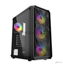 Компьютерный корпус Powercase Mistral Edge, Tempered Glass, 4x 120mm 5-color fan, чёрный, ATX  (CMIEB-L4)