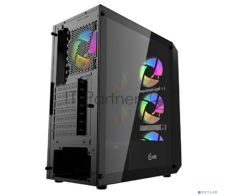 Компьютерный корпус Powercase Mistral Edge, Tempered Glass, 4x 120mm 5-color fan, чёрный, ATX  (CMIEB-L4)