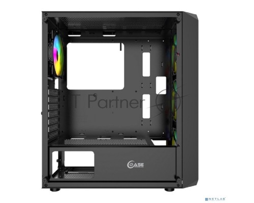 Компьютерный корпус Powercase Mistral Edge, Tempered Glass, 4x 120mm 5-color fan, чёрный, ATX  (CMIEB-L4)