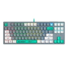 Клавиатура проводная A4Tech Bloody S87 Energy grey/green (механическая, USB, for gamer, LED) (S87 USB ENERGY ASH)