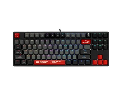 [Клавиатура] Клавиатура проводная A4Tech Bloody S87 Energy black/red (механическая, USB, for gamer, LED) (S87 USB ENERGY RE)