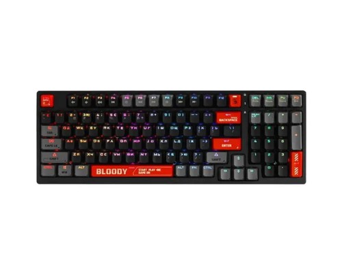[Мышь] Клавиатура проводная A4Tech Bloody S98 black (механическая, USB, for gamer, LED) (S98 RED)