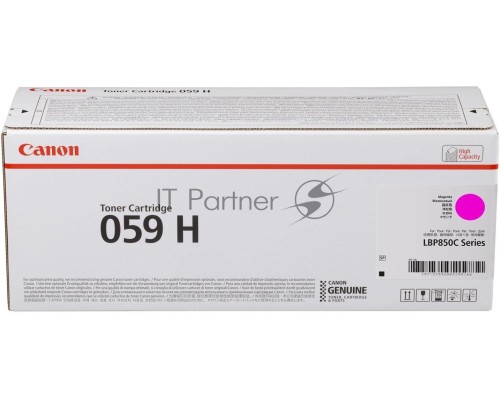 Картридж CANON 059H M пурпурный (увеличенной емкости 13500 стр.) для Canon i-SENSYS LBP852Cx