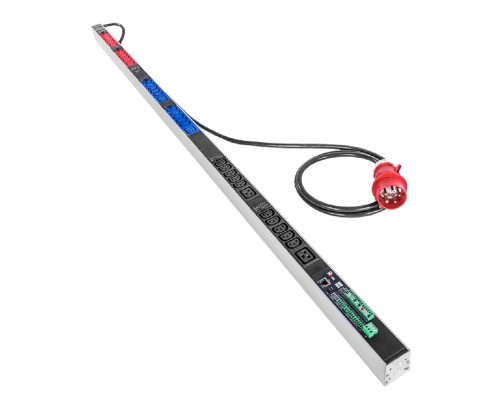 [Аксессуар] REM Верт блок розеток Rem-2MC, Linux, мониторинг, измерение, управление,  3 фазы 16A, 30C13, 6C19, 1820 мм, вх IEC 309, шнур 3м (R-2MC3-3x16-30xC13-6xC19-MCL-1820-3-3PN)