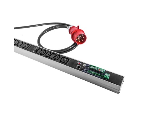 [Аксессуар] REM Верт блок розеток Rem-2MC, Linux, мониторинг, измерение, управление,  1 фаза 32A, авт, 30C13, 6C19, 1820 мм, вх IEC 309, шнур 3м