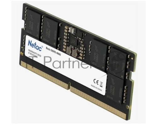 Оперативная память SO-DIMM DDR5 Netac Basic 16GB 4800MHz CL40 1.1V / NTBSD5N48SP-16