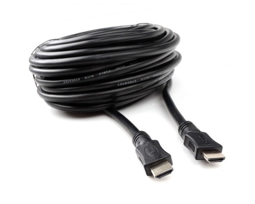 [кабели] Кабель HDMI Cablexpert 19M/19M, v2.0, серия Light, позол.контакты, экран, 15м, черный, пакет (CC-HDMI4L-15M)