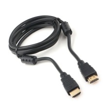 Кабель HDMI Cablexpert 19M/19M, v2.0, медь, позол.котакты, экран, 2 фер.кольца, 1.8м, черный, пакет (CCF2-HDMI4-6)