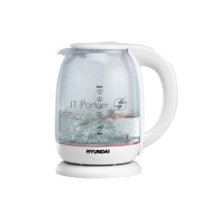 Чайник электрический Hyundai HYK-S3808 1.7л. 2200Вт белый (корпус: стекло)