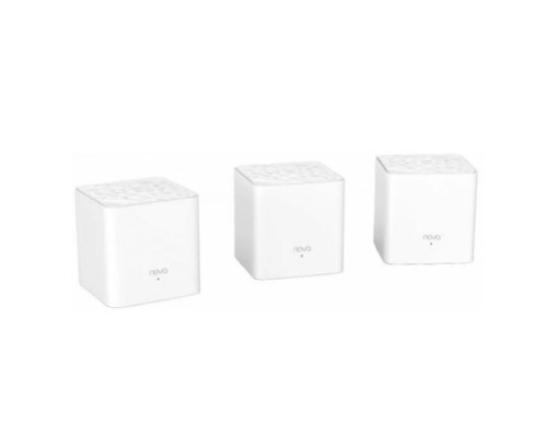 [Сетевое оборудование] TENDA MW3(3-pack) Двухдиапазонная Wi-Fi Mesh система АС1200, до 300 Мбит/с на 2,4 ГГц + до 867 Мбит/с на 5 ГГц, LAN 2x10/100 Мбит/с, 2 встроенные антенны